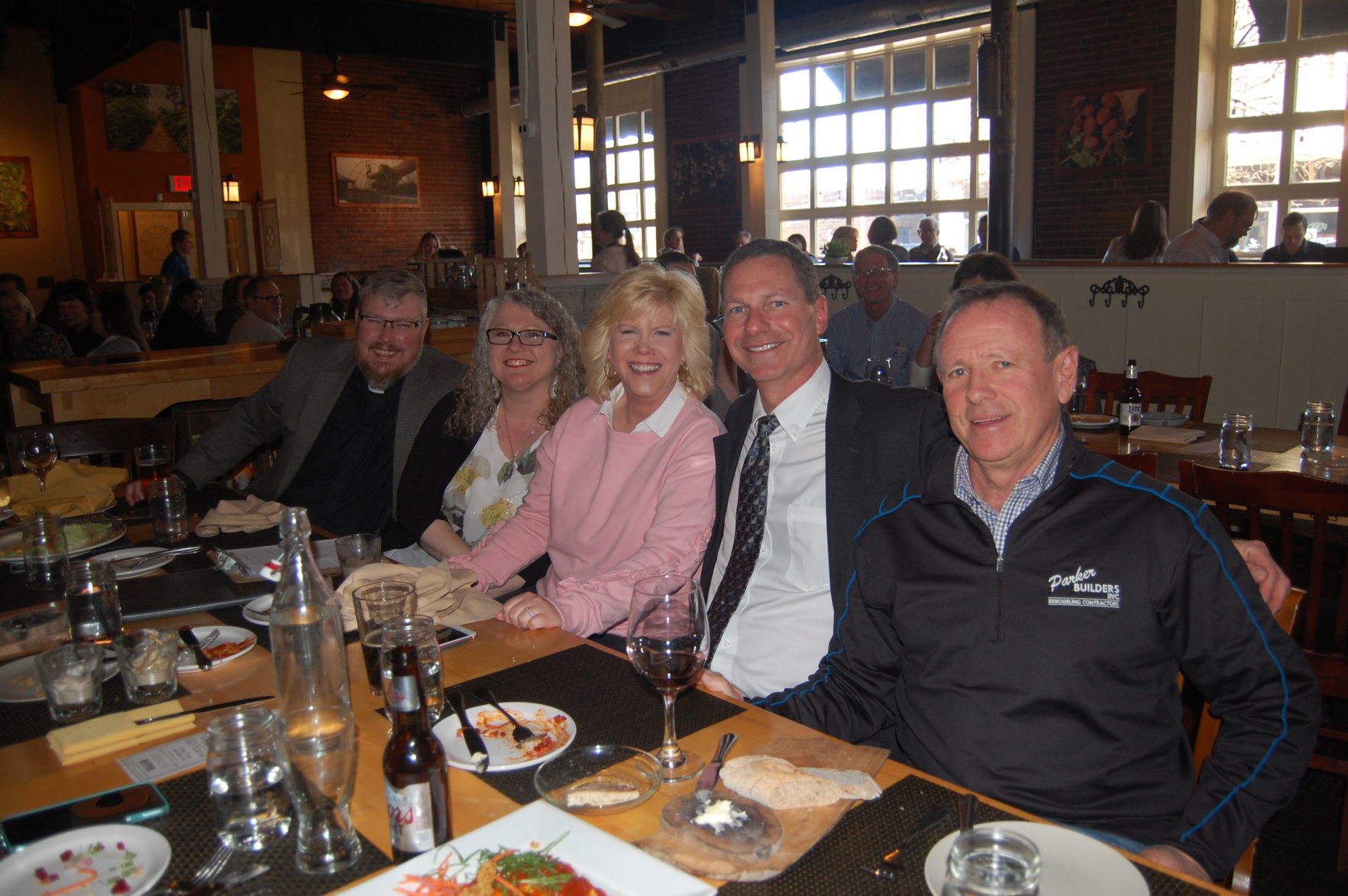Fr. Dave and Amy Halt, Kathy Davis, Judge William Yoder, Steve Parker